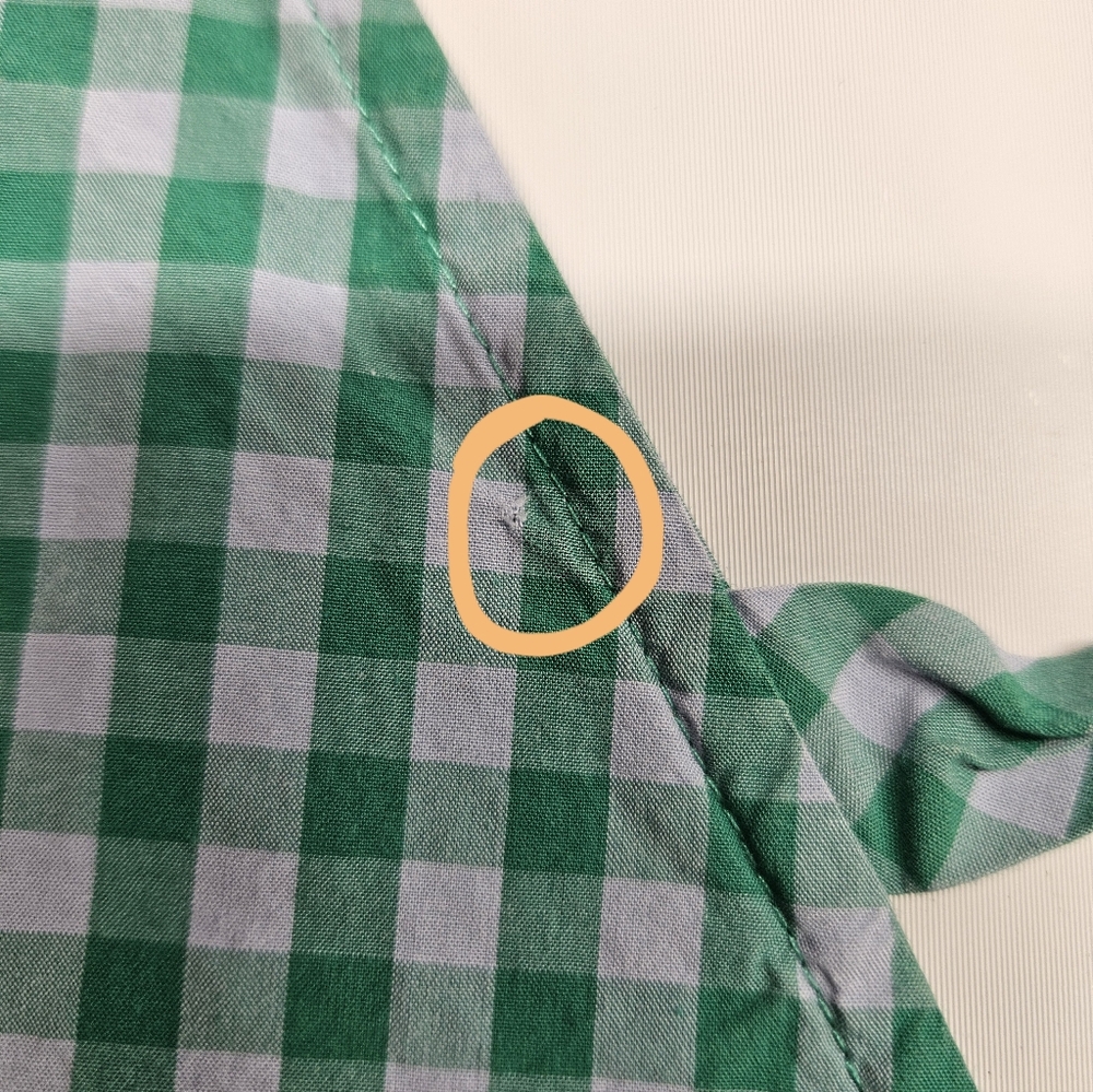 Medium J Crew Gingham Peplum Sleeveles Top Tank Bow Back Blue Green - Picture 2 of 9